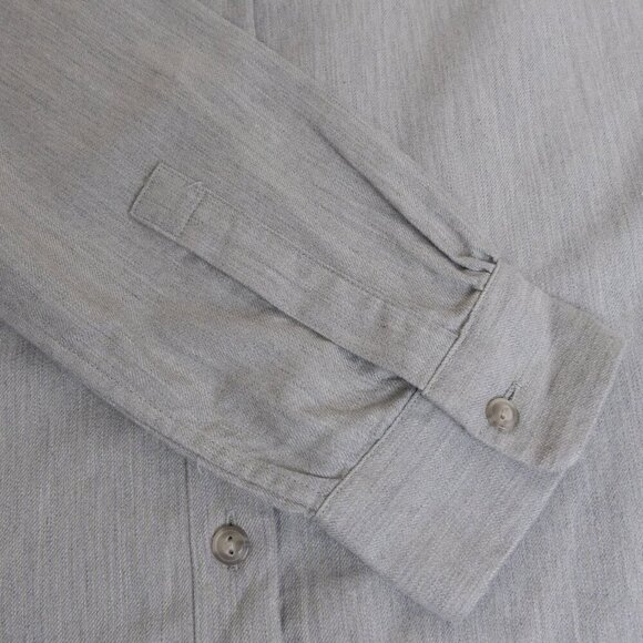 🚨 Uniqlo Soft Brushed Long Sleeve Shirt Gray - Picture 9 of 13